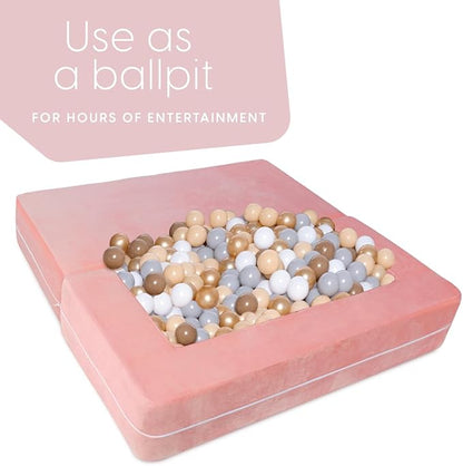 Milliard Kids Couch - Modular Kids Sofa for Toddler and Baby Playroom/Bedroom Furniture (Pink) with Bonus Pillow