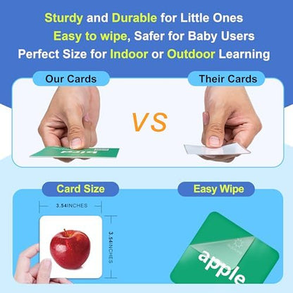 400 Thick Flash Cards for Toddlers 2-6, 4 Level Real Life Photos Flashcards for Speech Therapy and Preschool Learning Activities, Speech Therapy Materials for Autism and Alzheimers
