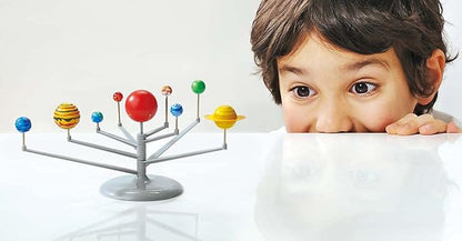 4M: Solar System Planetarium - Assemble Your Own 11.8" Model, Snap-Together, Glow-in-The-Dark Paint, DIY STEM Craft & Science Project Kit, Kids 8+