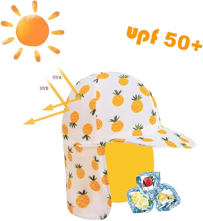Gifts Treat Kids Legionnaires Hat, UPF 50+ Sun Protection Swim Cap Flap Hat for Kids, Quick Drying Sun Hat for Beach Seaside