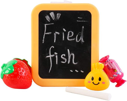 deAO My Happy Little Chef Kitchen 80 Pieces Pretend Play Set with Multi-Functional Button Panel, Light, Sound, Real Steam Functions and Colour Changing Accessories Included(Pink)