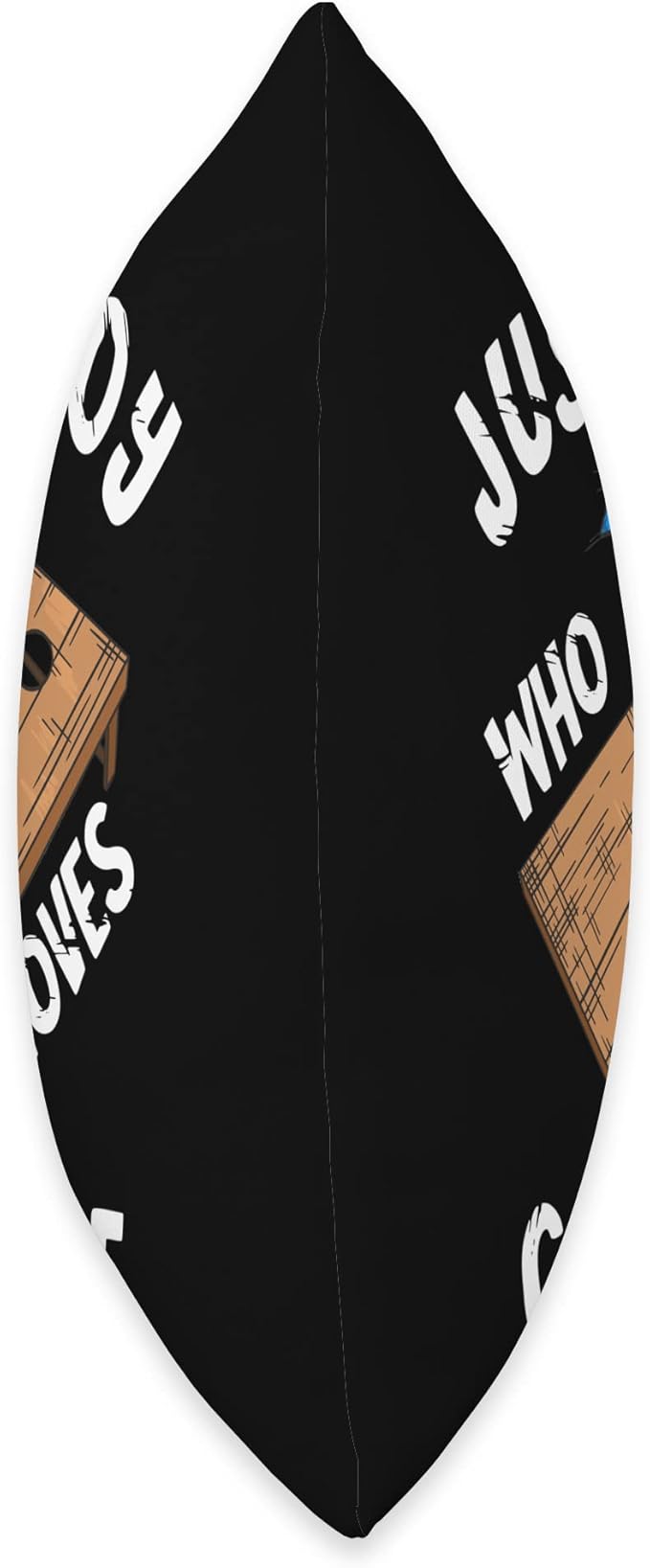 Just A Boy Who Loves Cornhole Game Tossing Bag Team Throw Pillow, 18x18, Multicolor