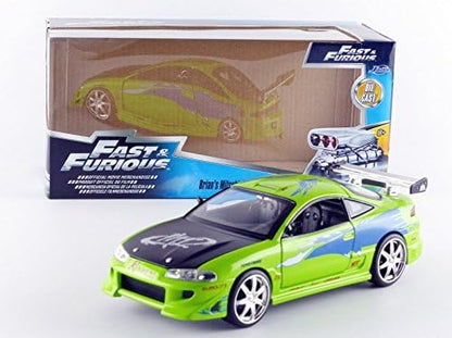 Fast & Furious 1:24 Brian's Mitsubishi Eclipse Die-cast Car, Toys for Kids and Adults