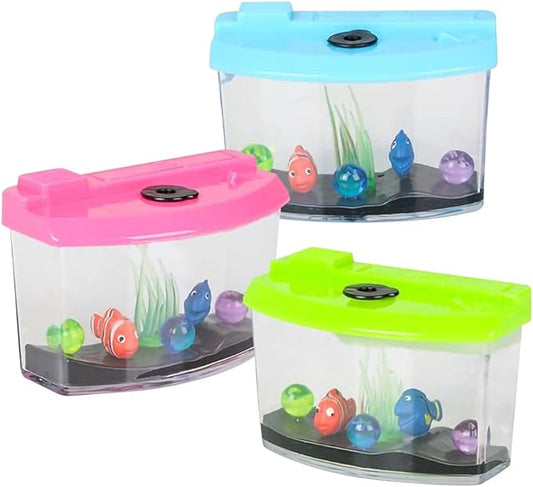 ArtCreativity 3 Inch Growing Aquarium Toy for Kids - Set of 3 - Fish Grow 5X Bigger in Water - Fun Expanding Animals - Best Gift Idea, Birthday Party Favor for Boys and Girls - Assorted Neon Colors