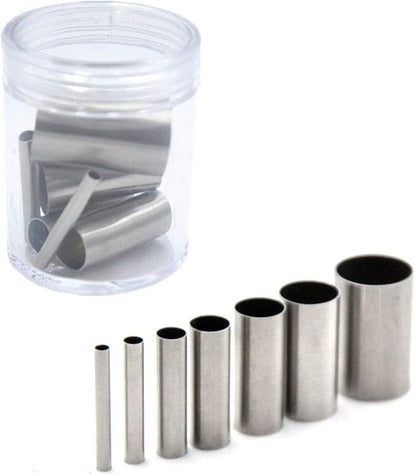 Clay Cutters,7Pcs Hole Hollow Punch Cutter Set Stainless Steel Indentation Round Circle Shape Cutters Mold Ceramics Dotting Baking Mold Cutter Punch Tools for Clay Pottery Craft with Storage Case(B2)