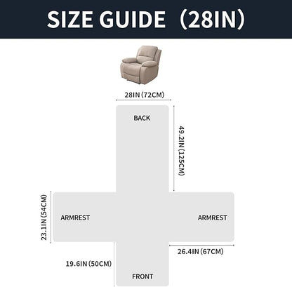 Easehomey 100% Waterproof Recliner Chair Covers, Non Slip Oversized Reclining Cover, Cover Furniture Protector Washable Chair Cover with Pocket,Elastic Straps for Kids,Pets,Dogs(Dark Blue,28")