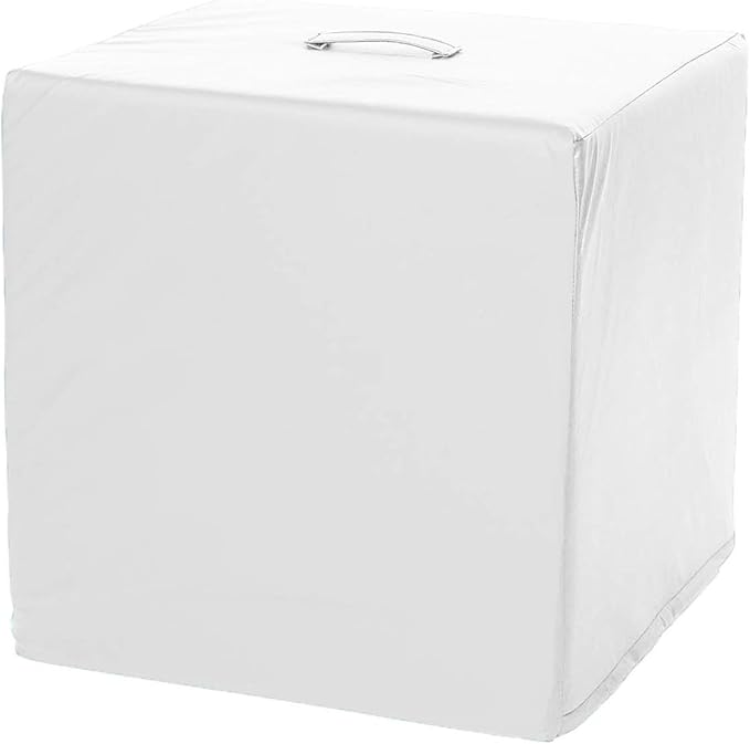 foamnasium Large Block, Indoor Foam Playset, Soft Toddler and Active Kids Play Foam Block for Crawling, Climbing, and Jumping, Made in The US, White