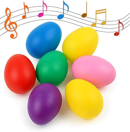 GIFTEXPRESS 18 PCS Easter Egg Shakers for Kids – Colorful Percussion Musical Maracas for Toddlers, Baby Sensory Toys, Easter Basket Fillers, Preschool Rhythm Instruments, Classroom Noise Makers