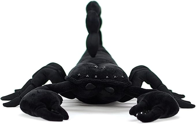 ZHONGXIN MADE Emperor Scorpion Plush Toy - Realistic 16" Black Scorpion Stuffed Animal, Simulation Soft Creeping Animals Scorpion Stuffed Toys, Unique Plushie Toys Model Dolls Collection for Kids