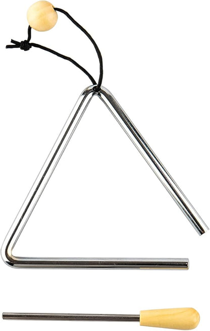 Musfunny Triangle Hand Percussion with Striker, Rhythm Steel Triangles Music Instrument (5 inch)