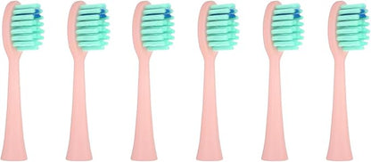 NELL&WELL 6 Pieces Replacement Toothbrush Heads for NW010/NW-006/NW-007 Sonic Electric Toothbrush (Pink)