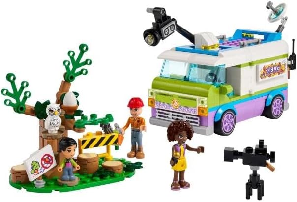 LEGO Friends Newsroom Van 41749 Building Toy Set, Creative Fun for Ages 6+, Includes Accessories So Kids Can Pretend to Film and Report The News, A Fun Birthday Gift for Kids Who Love Role Play