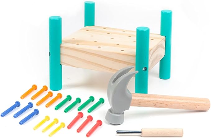 Wooden Baby Workbench Pounding Hammer Toy for Toddlers,STEM Educational Preschool Learning Toys for Kids, Great DIY Gift for Boys and Girls