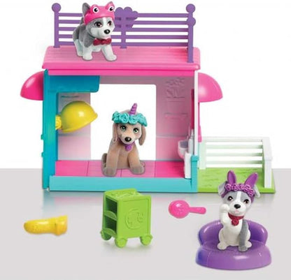 Barbie Pets Spa Day Playset, 8 Piece Connectible Playset with Pet Figures and Accessories, Kids Toys for Ages 3 Up by Just Play