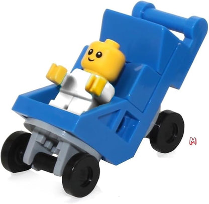 LEGO Town City Minifigure - Baby in Blue Stroller (60204)