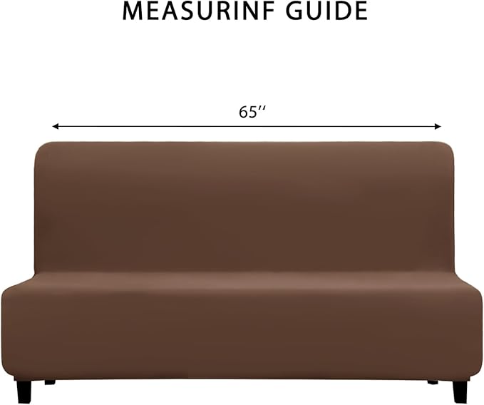 PureFit 100% Dual Waterproof Futon Cover, Waterproof Couch Cover for Futon - Stretch Non Slip Fleece Sofa Covers Washable, Leakproof Furniture Protector for Kids, Pets, Dog (Futon, Brown)
