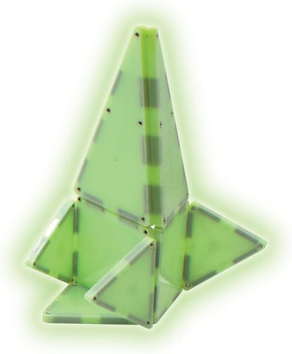 MAGNA-TILES Glow 16-Piece Magnetic Construction Set, The ORIGINAL Magnetic Building Brand