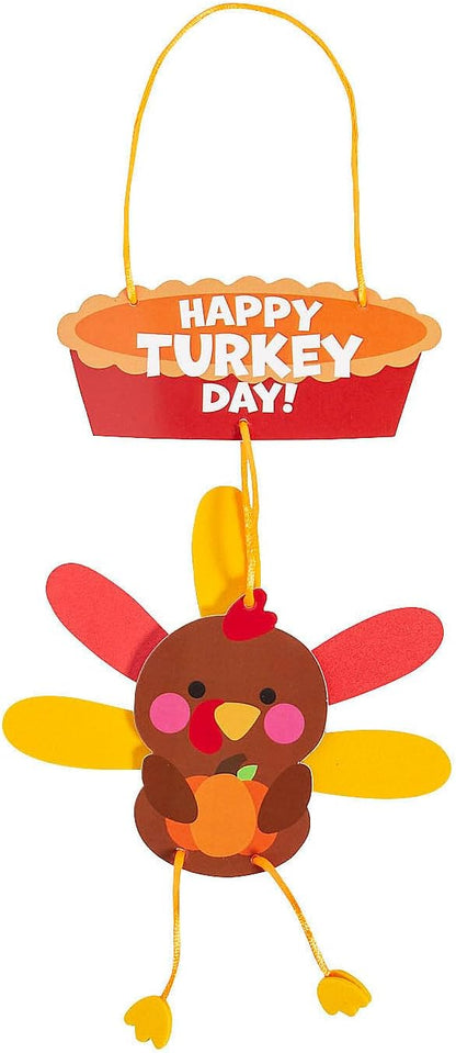 Fun Express Thanksgiving Happy Turkey Day Mobile Craft Kit - Makes 12