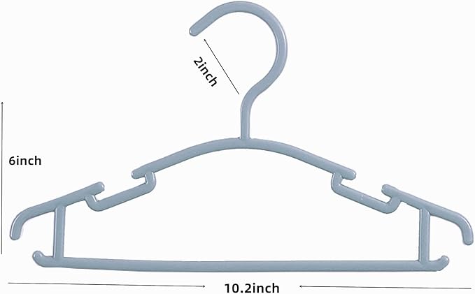 60 Pack Grey Baby Nursery Closet Hangers,Non-Slip Laundry Infant Pant Hanger for Newborn Clothes Gift,Ultra-Thin Child Coat Hanger for Girl Boy Toddler Kid