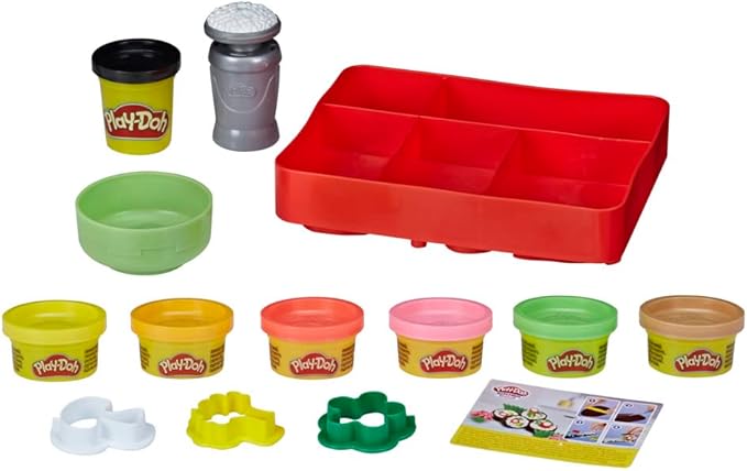 Play-Doh Kitchen Creations Sushi Play Food Set for Kids 3 Years and Up with Bento Box and 9 Non-Toxic Cans, E79155L0