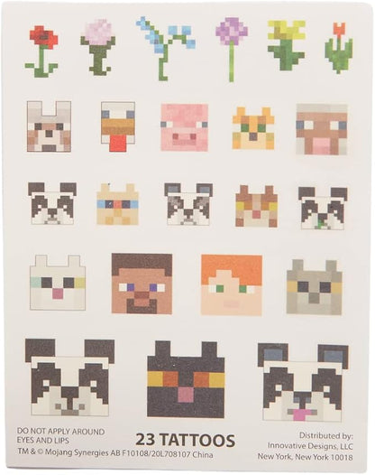 Innovative Designs Minecraft Kids Deluxe Activity Set with Carrying Tin, Coloring Sheets, Tattoos, Stickers, & Art Supplies