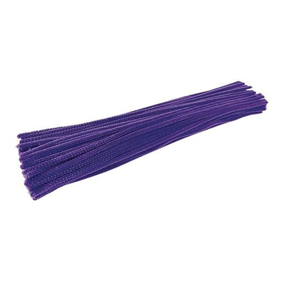 Colorations Purple Chenille Stem Pipe Cleaners, Pack of 100, Arts & Crafts, Decorating, STEM, Single Color, Activities for Kids, Crafting, Straw Cleaner, DIY