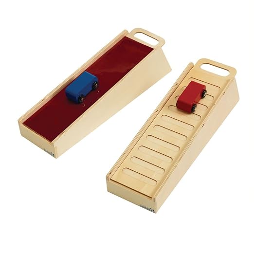 Wooden Ramp STEM Discovery Set with Ramps, Textured Surfaces, and Cars, Educational STEM Toy for Kids, Science Experiments for Kids