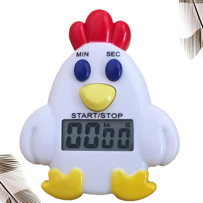 DOITOOL Mechanical Kitchen Timer, Cute Chick Timer for Kids, Wind Up 60 Minutes Manual Countdown Timer for Classroom, Home, Study and Cooking (with Battery)