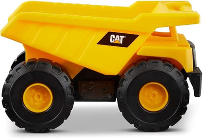 CAT Construction Toys, 15" Dump Truck Toy, Ages 2+, Sturdy Plastic, No Batteries Required, CAT Construction Tough Rigs Series
