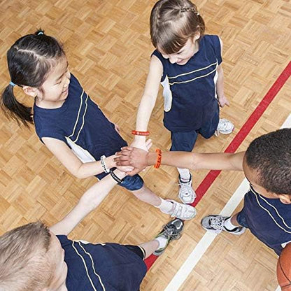 Oringaga 24PCS Basketball Silicone Wristband/Bracelets - Basketball Party Favors and Supplies - Motivational Sports Prize -Carnival/Events