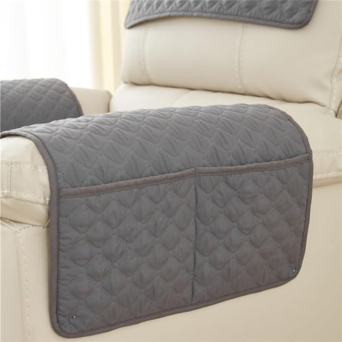Recliner Chair Slipcover Mat Anti Slip Dogs Pet Kids Sofa Armrest Towel Cover Armchair Furniture Protector Couch Cushion 1 Seat (3pcs) (A3)