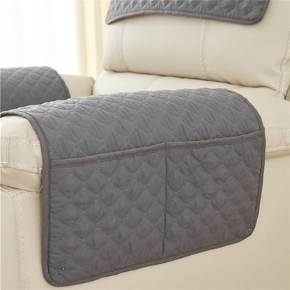Recliner Chair Slipcover Mat Anti Slip Dogs Pet Kids Sofa Armrest Towel Cover Armchair Furniture Protector Couch Cushion 1 Seat (3pcs) (A3)