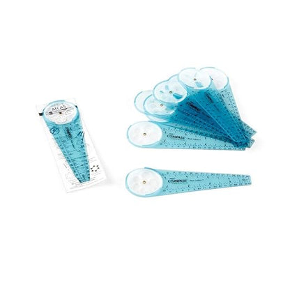 hand2mind Safe-T Math Compass, 10 in. Blue Compass, Compass for Geometry, Compass Drawing Tool, Dysgraphia Tools for Kids, Circle Drawing Tool, Compass Set, Math Classroom Supplies (Set of 12)