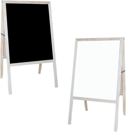 Flipside Products Marquee Easel, Natural Hardwood, White Dry Erase/Black Dry Erase, Menus, Announcements, Restaurants, Coffee Shops, Sale