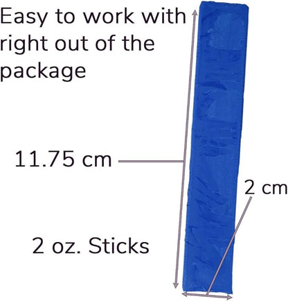 Craft County Modeling Clay – 1 lb (Eight Assorted Color Bars) – Use for Claymation, Models, and Stop Motion (Pastels)
