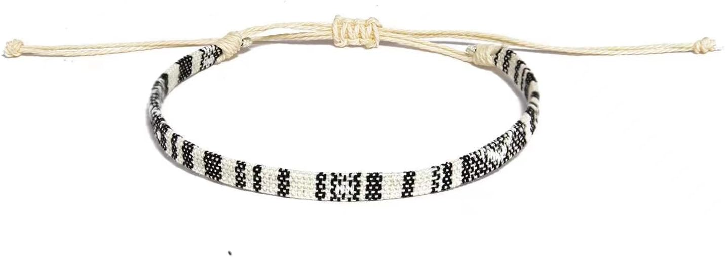 Beach Bracelet Set for Men and Women, Surfer Men Bracelet, Braided Boho Summer Bracelets Adjustable Men's Bracelet Handmade Women Bracelet String Rope Ankle Bracelets Birthday Gift