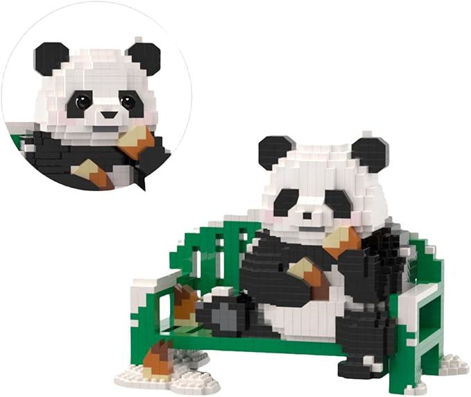 QMEAKMONY Mini Building Blocks Panda Sets Cute Micro Mini Panda Building Bricks for Adults Micro Nano Bricks Perfect Party Favors for Teenagers(1541 PCS)