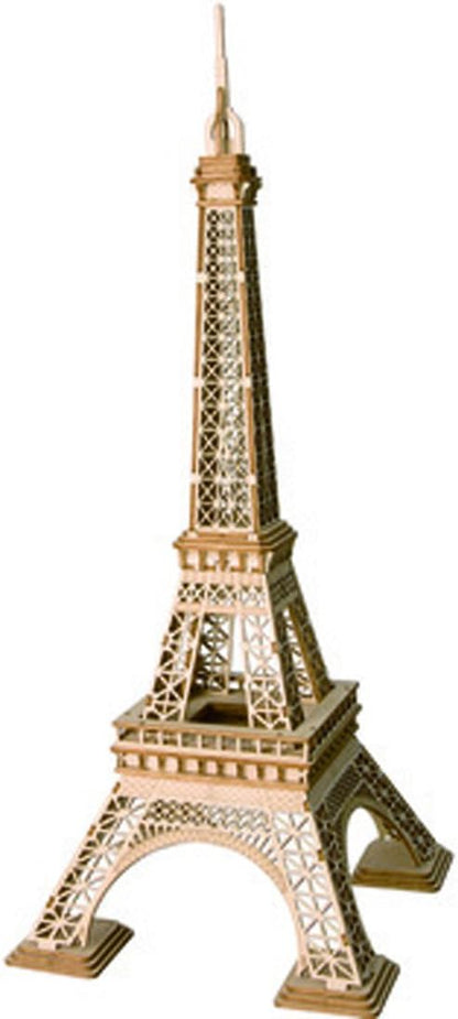 Rolife 3D Wooden Puzzle Wooden Craft Kit Eiffel Tower Model Kit Brain Teaser Games Laser-Cut Building Kits-Model Toy Educational Activity-Best Birthday for Kids to Build