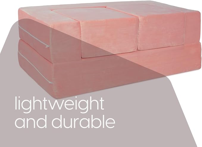 Milliard Kids Couch - Modular Kids Sofa for Toddler and Baby Playroom/Bedroom Furniture (Pink) with Bonus Pillow