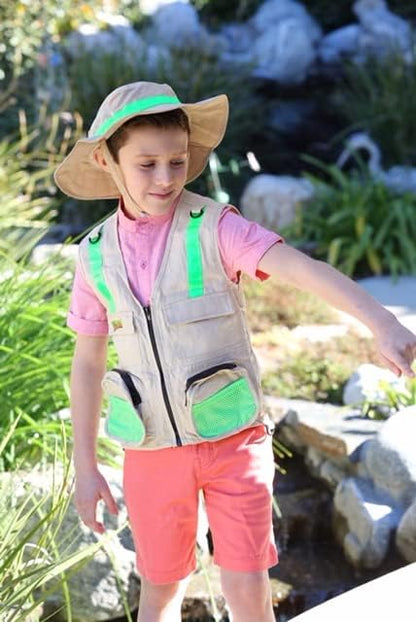Kids Cargo Vest for Boys and Girls with Reflective Safety Straps