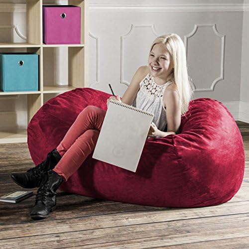 Jaxx Sofa Saxx Bean Bag Lounger, 4-Feet, 4', Mandarin