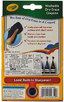 3 Pack of 8 Crayola Dry-Erase Crayons bundled by Maven Gifts
