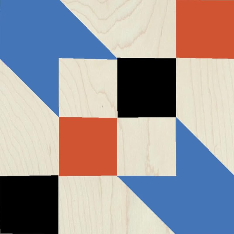 Mini Unfinished Barn Quilt Square Wooden Sign, Small Country Decor Canvas Quilts Blocks Bulk Set of 4 (3 inches, Road to Oklahoma)