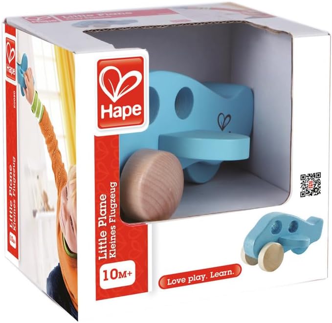 Hape Wooden Mini Airplane| Wooden Educational Learning Toys for Toddler Gift