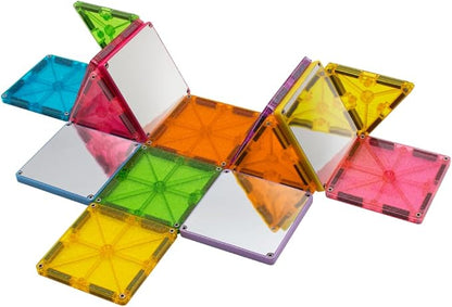 MAGNA-TILES Stardust 15-Piece Magnetic Construction Set, The ORIGINAL Magnetic Building Brand, 3-99 Years with 4 Mirrored Squares