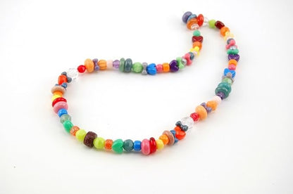 Hygloss Products, Assorted Bucket O’ Beads, Multi-Mix, Sizes, 4 Oz. Container (with Elastic Thread)