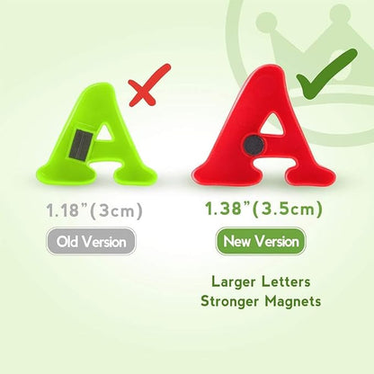 Coogam Magnetic Letters Numbers Alphabet Fridge Magnets Colorful Plastic ABC 123 Educational Toy Set Preschool Learning Spelling Counting Uppercase Lowercase Math for 3 4 5 Years Kid(78 Pcs)