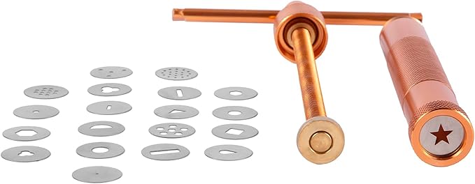 Stainless Steel Clay Extruder Sugar Paste Extruder Cake Fondant Decorating Tool Set Ceramics & Pottery Clay Extruders Mixers & Presses (Pink)