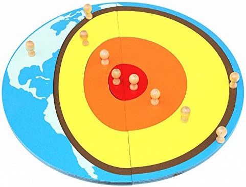 Montessori Children Geography Teaching Aids Internal Structure of The Earth Panel Puzzle Crustal Core Kids Early Education Learn Toys
