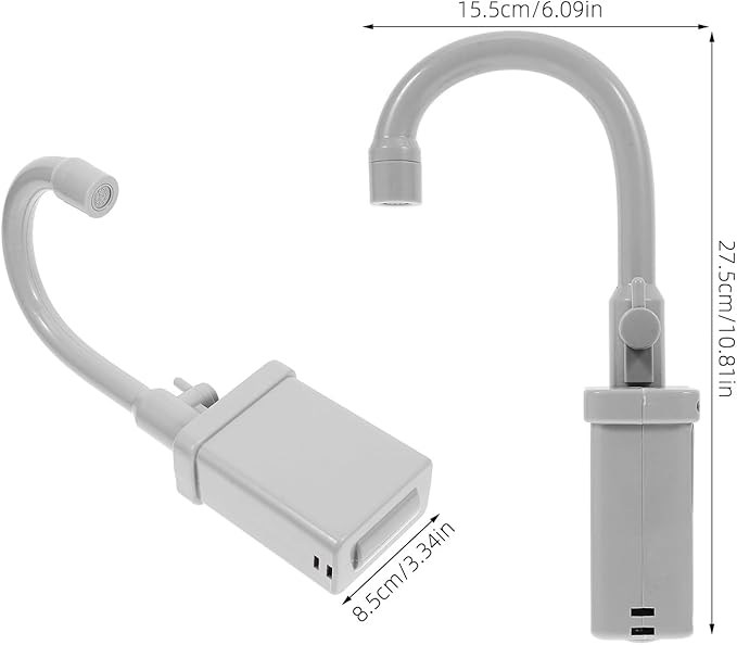 TOYANDONA 2pcs Kitchen Sink Faucet Kids Replacement for Pretend Play Sinks with Running Water Faucet Pretend Play Kitchen Toys Grey